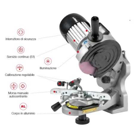JOLLY EVO meuleuse d'établi électrique pour tous types de chaînes | NewgardenParts.com