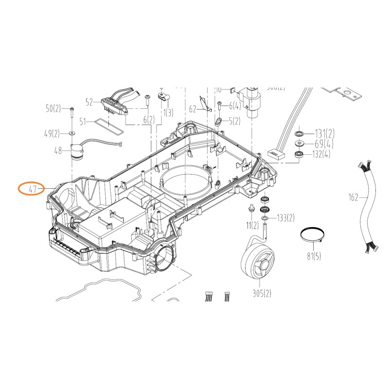 Base de la tondeuse robot ORIGINAL WORX WG798E - WG797E.1