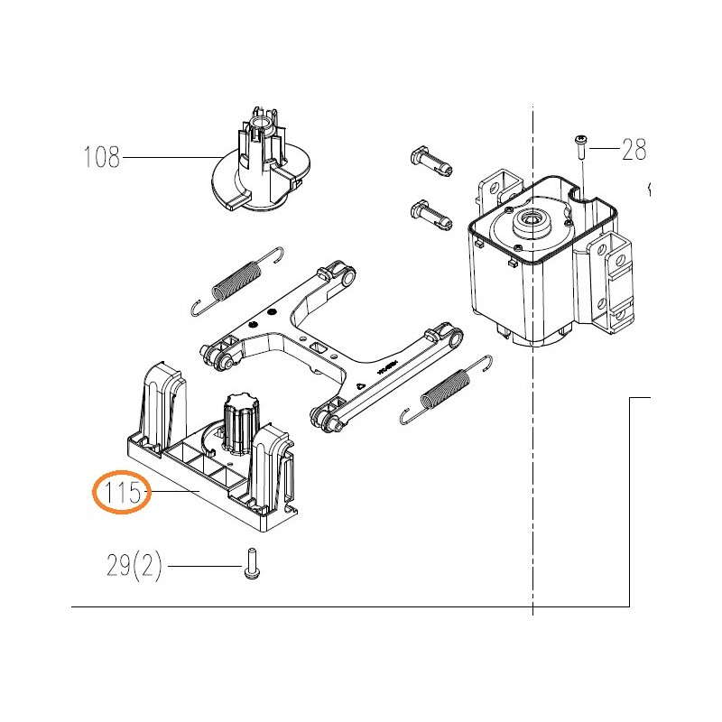 Base de apoyo del robot cortacésped ORIGINAL WORX WR167E