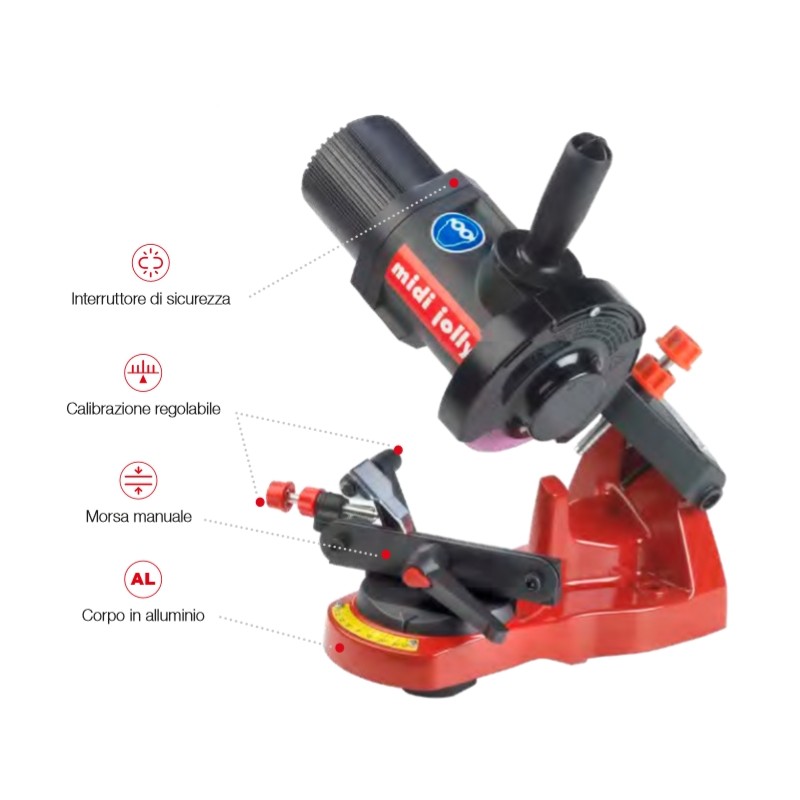 MIDI JOLLY electric bench grinder for all chain types