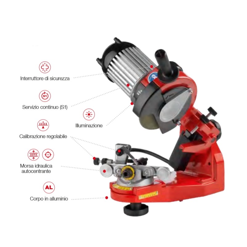 Amoladora eléctrica de banco SUPER JOLLY para todo tipo de cadenas