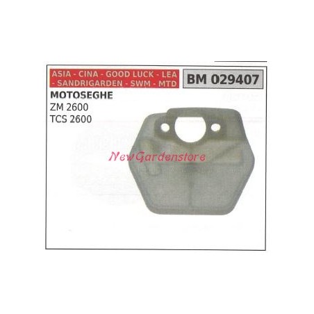 Base filtro aria CINA motore motosega ZM 2600 TCS 2600 029407 | NewgardenParts.com