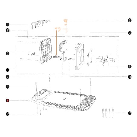 Base stazione di ricarica ORIGINALE BLUEBIRD robot i108E AB12.02.00.0131 | NewgardenParts.com