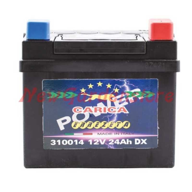 Batería 12V / 24Ah polo positivo carga derecha 310014 tractor de césped
