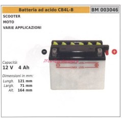 Batteria ad acido CB4L-B per scooter moto varie applicazioni 12V 4 AH 003046 | NewgardenParts.com