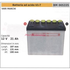 Batteria ad acido U1-7 vari marchi 12V 21AH 005335 | NewgardenParts.com