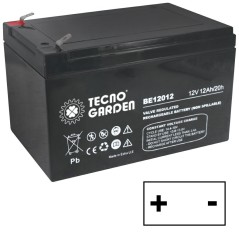 Batterie AGM 12 Ah /12 V pôle positif gauche pour tracteur de pelouse