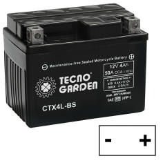 AGM 4Ah 12V Batterie Rechts Pluspol für Rasentraktor Mäher