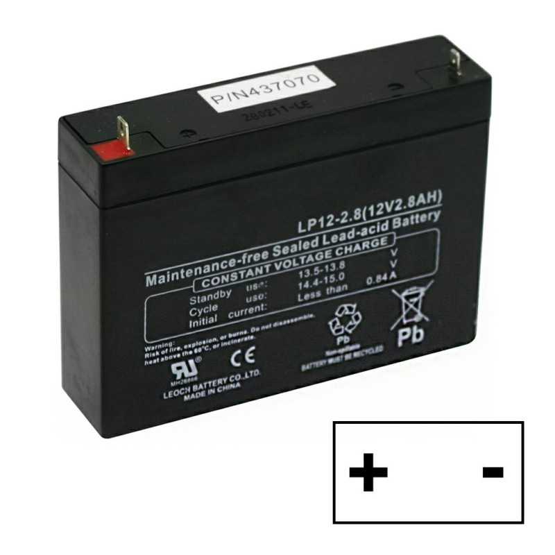 Batería Husqvarna MowCart 2.8Ah 12V AGM Polo positivo izquierdo robot cortacésped 586457801