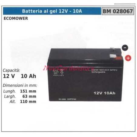 Batterie GEL ecomower 12V-10AH 028067 | NewgardenParts.com