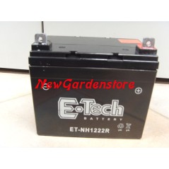 Batteria al gel avviamento trattorino rasaerba 12V/22A 310004 polo positivo DX