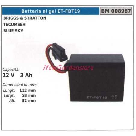 ET-FBT19 GEL-Batterie für B&S TECUMSEH BLUE SKY 12V 3AH 008987