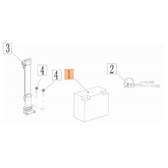 Batteria al litio 12V generatore modelli PGE48iS ORIGINALE OLEOMAC L66152716 | NewgardenParts.com