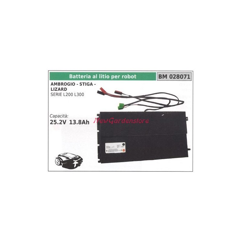 Batterie au lithium pour robot série L200 L300 stiga lizard 028071