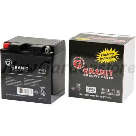 12V 32Ah DIN53030 elektrische Starterbatterie für Rasentraktor Rasenmäher | NewgardenParts.com