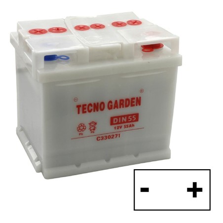 Batteria avviamento sigillata a secco trattorino rasaerba 12V 55AH polo positivo dx | NewgardenParts.com