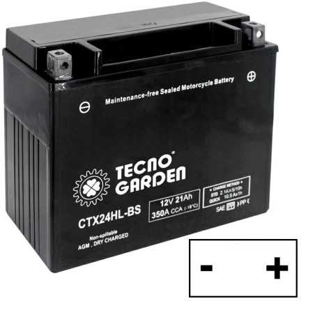 Batería de arranque sellada 12V 21AH polo positivo derecho | NewgardenParts.com