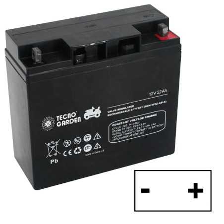 12V 22AH verschlossene Rasentraktor-Starterbatterie, rechter Pluspol | NewgardenParts.com
