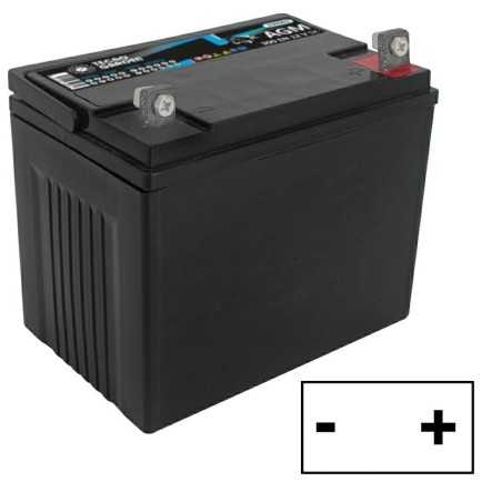 Batteria avviamento sigillata trattorino rasaerba 12V 24AH polo positivo dx | NewgardenParts.com
