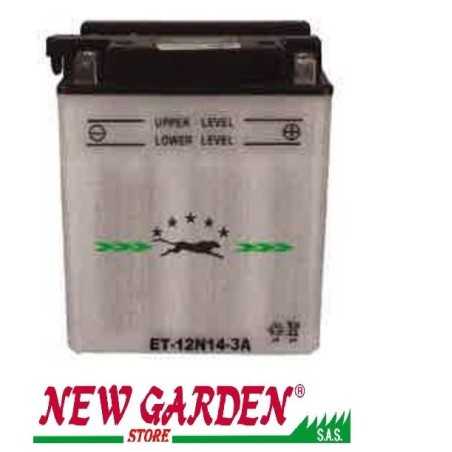 Batteria avviamento trattorino rasaerba 12V/14A polo positivo DX 135x90x167 | NewgardenParts.com