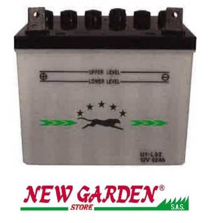 Batería de arranque del tractor de césped 310025 12V/32A polo positivo IZQUIERDA | NewgardenParts.com