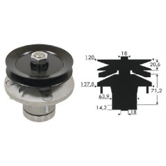 Messerhalterhöhe 101 mm für JOHN DEERE Rasentraktoren AM108925 - 040300