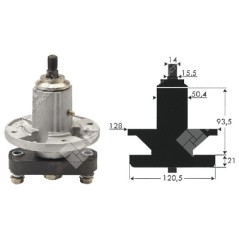 Support de moyeu porte-lame pour tracteur tondeuse JOHN DEERE GY20050 GY20785 | NewgardenParts.com