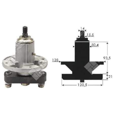 Portalama supporto mozzo trattorino tagliaerba JOHN DEERE GY20050 GY20785 COMPATIBILE | NewgardenParts.com