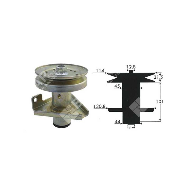 Portalama altezza 142.5 mm per trattorini JOHN DEERE AM126226 COMPATIBILE - 023181