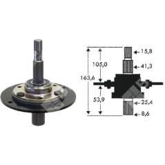 Blade holder height 162 mm for MTD - CUB CADET - TORO - YARD-MAN lawn tractors 717-0913 - 008811