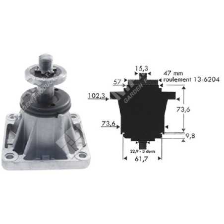 Portalama per trattorini MTD - CUB CADET - TORO - YARD-MAN 618-0240 - 918-0240 - 618-0430A/B - 918-0430 A/B COMPATIBILE - 001...