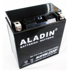 ALADIN 12V 14Ah hermetische Gelbatterie Pluspol links für Rasentraktor