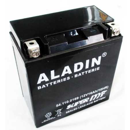 ALADIN 12V 14Ah hermetische Gelbatterie Pluspol links für Rasentraktor | NewgardenParts.com