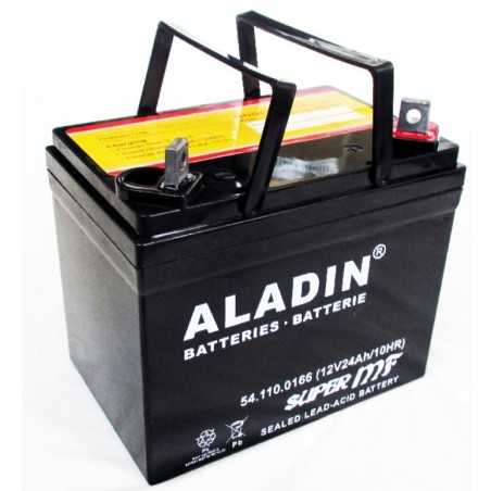 Batería de gel hermético ALADIN 12V 22Ah polo positivo derecho para tractor de césped | NewgardenParts.com