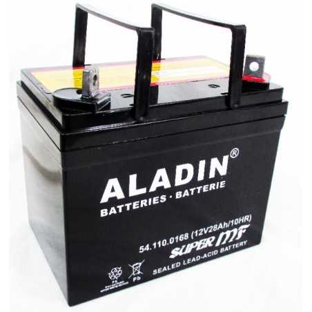 ALADIN 12V 28Ah hermetische Gel-Batterie rechts Pluspol für Rasentraktor | NewgardenParts.com
