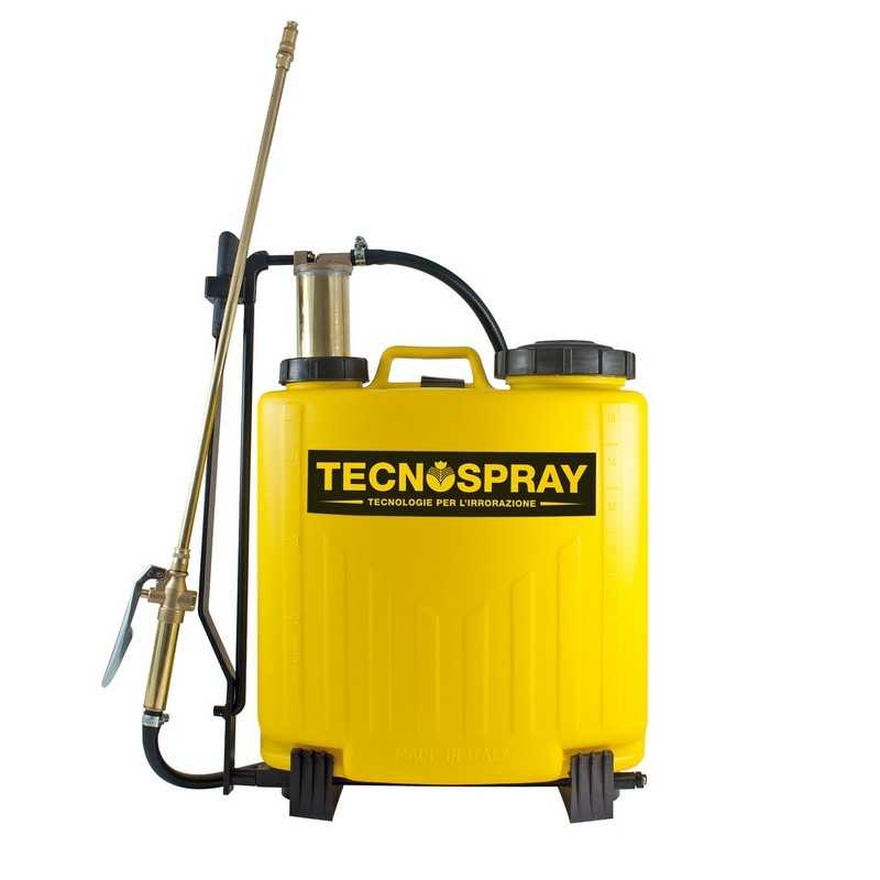 Pulverizador de mochila TECNOSPRAY Z20T/535 con lanza de latón de 20 L de capacidad de bombeo Pulverizador de mochila TECNOSPRAY Z20T/535 con lanza de latón de 20 L de capacidad de bombeo