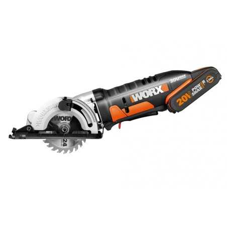 WORX WX527.2 20V compact circular saw with 2 Ah battery + rapid charger | NewgardenParts.com