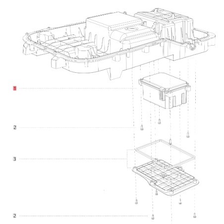 Batteria H1500E ORIGINALE BLUEBIRD robot rasaerba NAVIMOW H1500E AB12.01.00.0234 | NewgardenParts.com