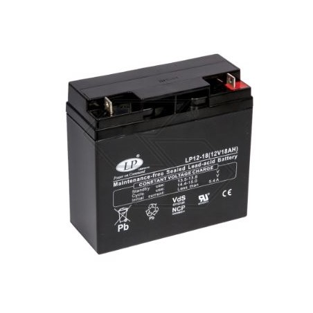 Batteria per vari modelli AGM LP12-18 18 Ah 12 V polo + DESTRA | NewgardenParts.com