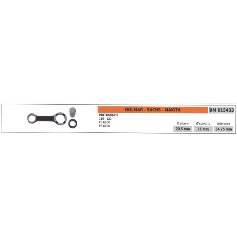 Tige de piston DOLMAR tronçonneuse 116 120 PS 6000 6800 015433