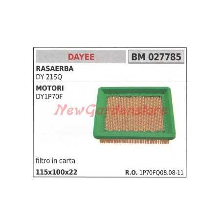 Filtro de aire de papel DAYEE para cortacésped DY 21SQ y motores DY1P70F 027785 | NewgardenParts.com