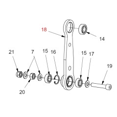 Brake link rod TURBO6 ORIGINAL GIANNI FERRARI 01.50.01.0240