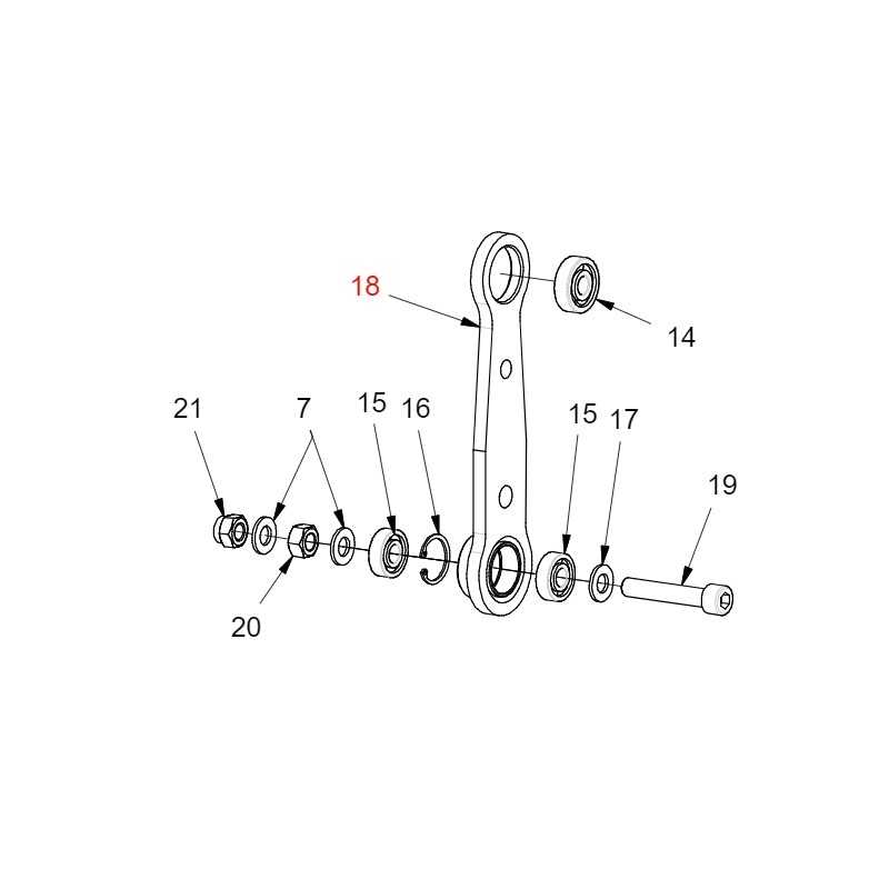 Brake link rod TURBO6 ORIGINAL GIANNI FERRARI 01.50.01.0240