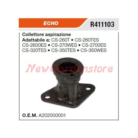 Collettore aspirazione ECHO motosega CS-260T CS-260TES R411103 | NewgardenParts.com