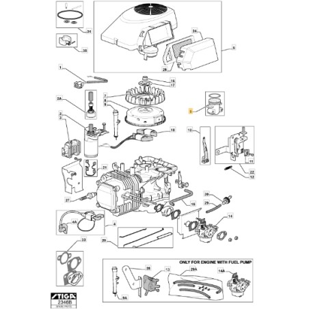 Collettore aspirazione trattorino modelli 1125M ORIGINALE STIGA 118550320/1 | NewgardenParts.com