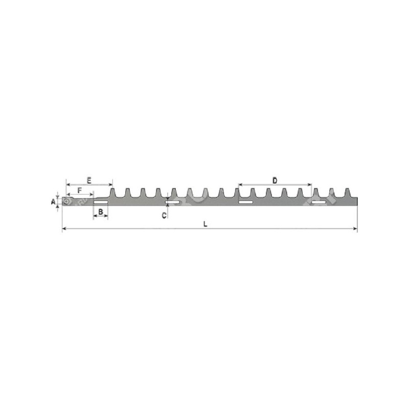 Longueur lame supérieure 835 mm Coupe simple pour taille-haie COMPATIBLE GREEN LINE - 016006 Longueur lame supérieure 835 mm Coupe simple pour taille-haie COMPATIBLE GREEN LINE - 016006