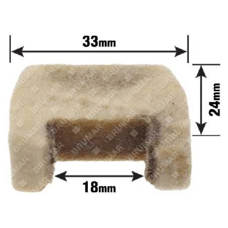 Fieltro para cortasetos COMPATIBLES KAAZ - 028617 | NewgardenParts.com