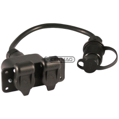 Cable de alimentación de 2 tomas con enchufe de 3 pines COMPATIBLE - 36992