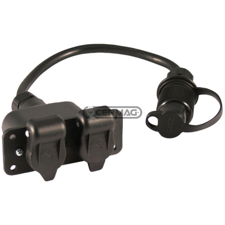 Cable de alimentación de 2 tomas con enchufe de 3 pines COMPATIBLE - 36992 | NewgardenParts.com