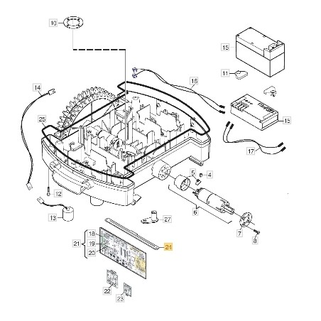 Blocca scheda robot tagliaerba modelli AR21200 ORIGINALE STIGA 1126-1240-01 | NewgardenParts.com